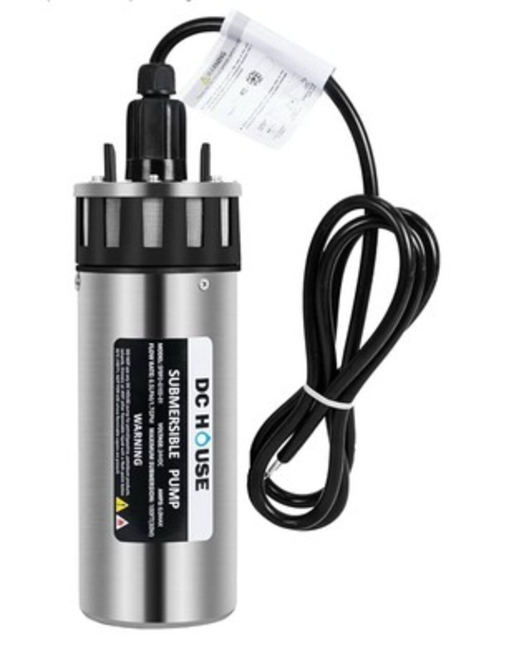 DC HOUSE 24V DC Submersible Well Water Pump 1.8GPM Flow with 10FT Cable Length